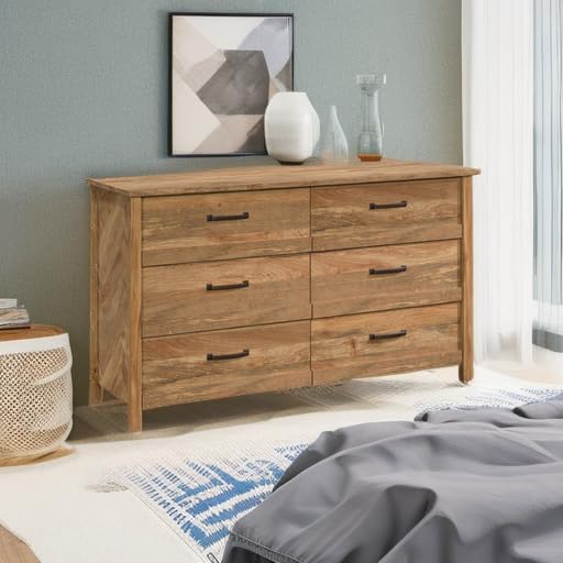 Sauder Cannery Bridge 6 Drawer Wooden Dresser