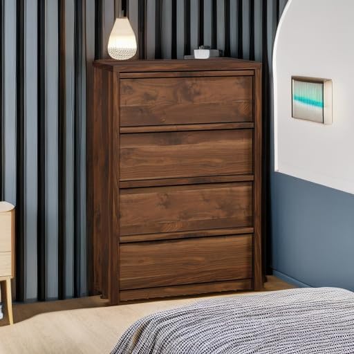 Sauder Harvey Park Walnut 4 Drawer Chest