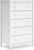 Hallityn Casual Coastal Chest Matte White Finish