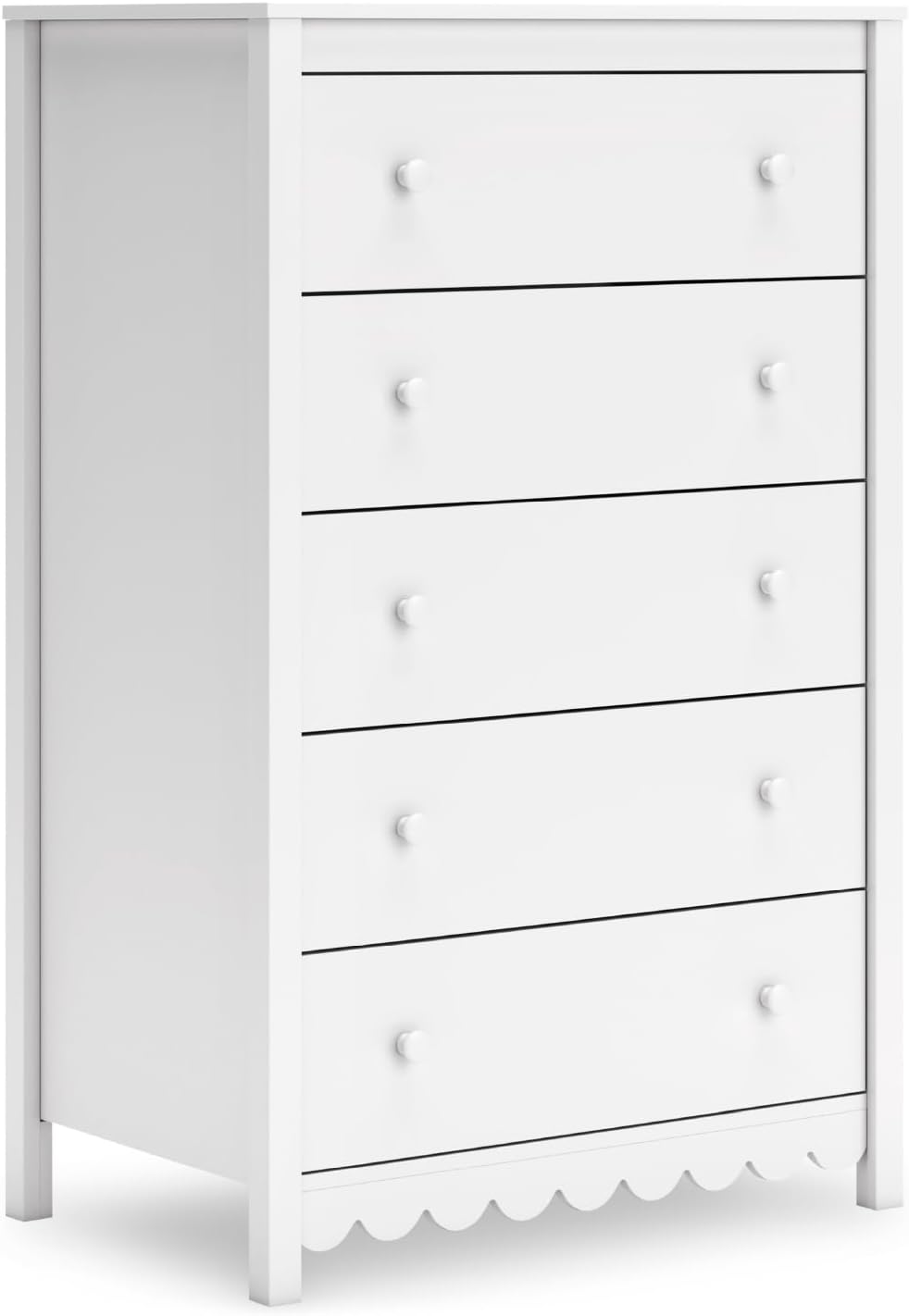 Hallityn Casual Coastal Chest Matte White Finish