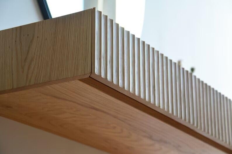 White Walnut Floating Dressing Table