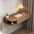 Walnut Floating Desk Vanity Nightstand