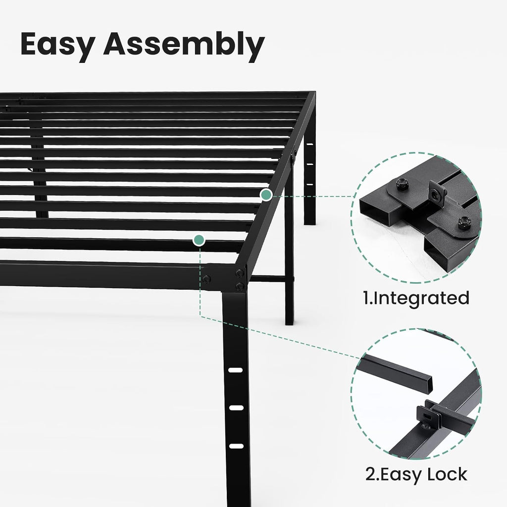 Sweetcrispy Full Metal Storage Bed Frame