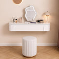 White Wall Mounted Floating Makeup Vanity