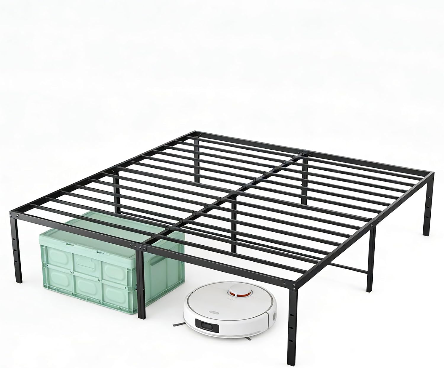 Sweetcrispy Full Metal Storage Bed Frame