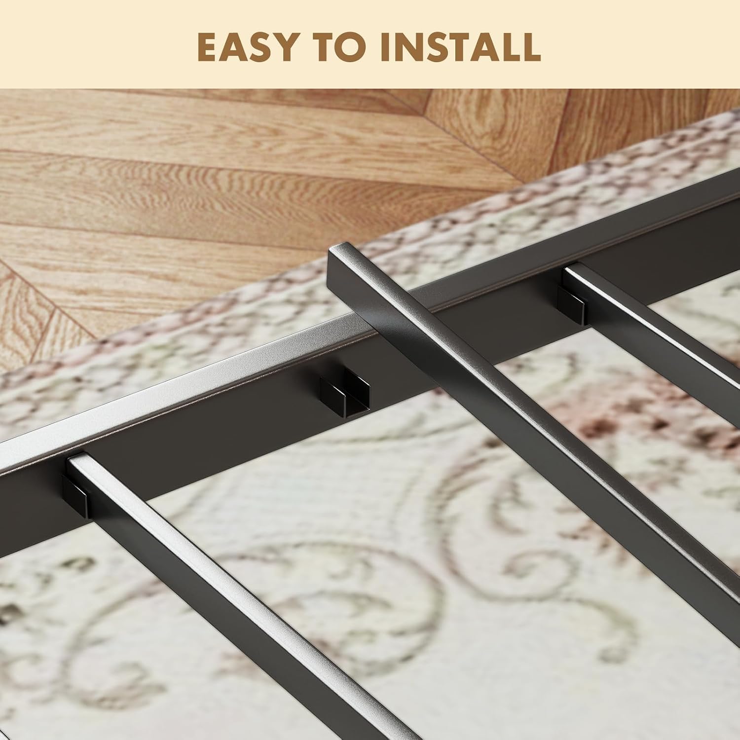 OLIXIS Rust Brown Full Bed Frame