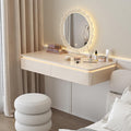 Milky White Floating Dressing Table