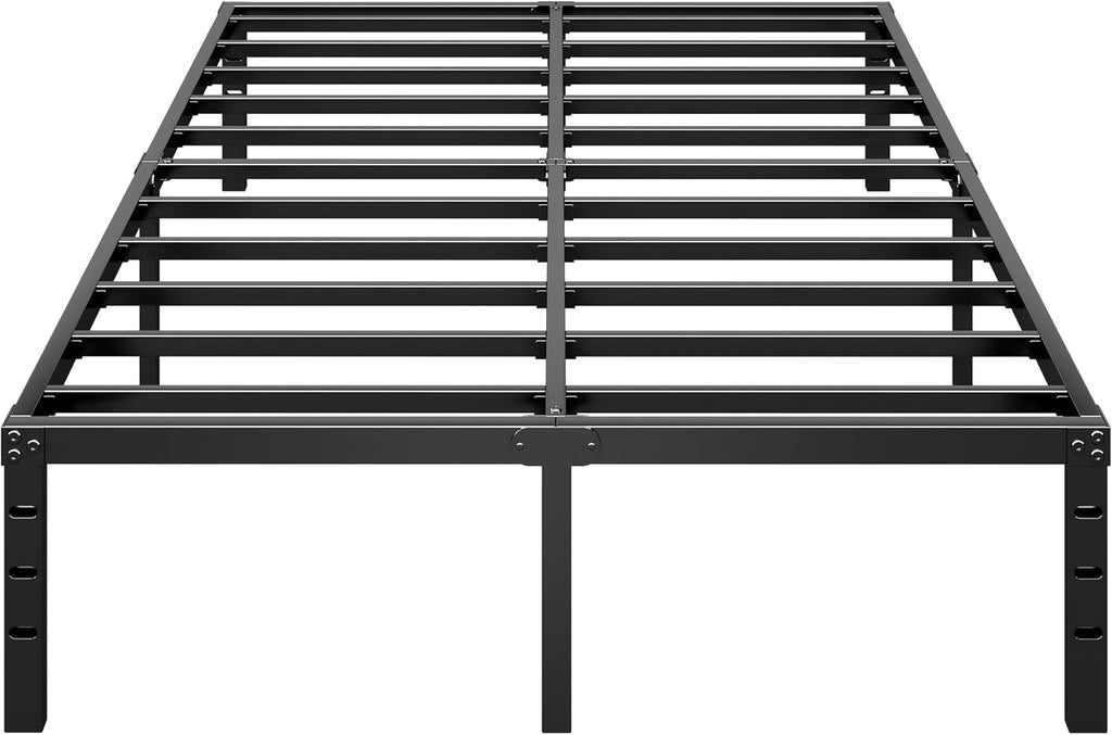 HLIPHA Black King Metal Bed Frame