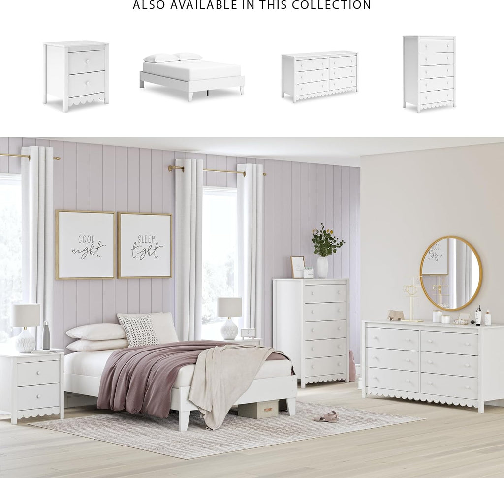 Hallityn Casual Coastal Chest Matte White Finish