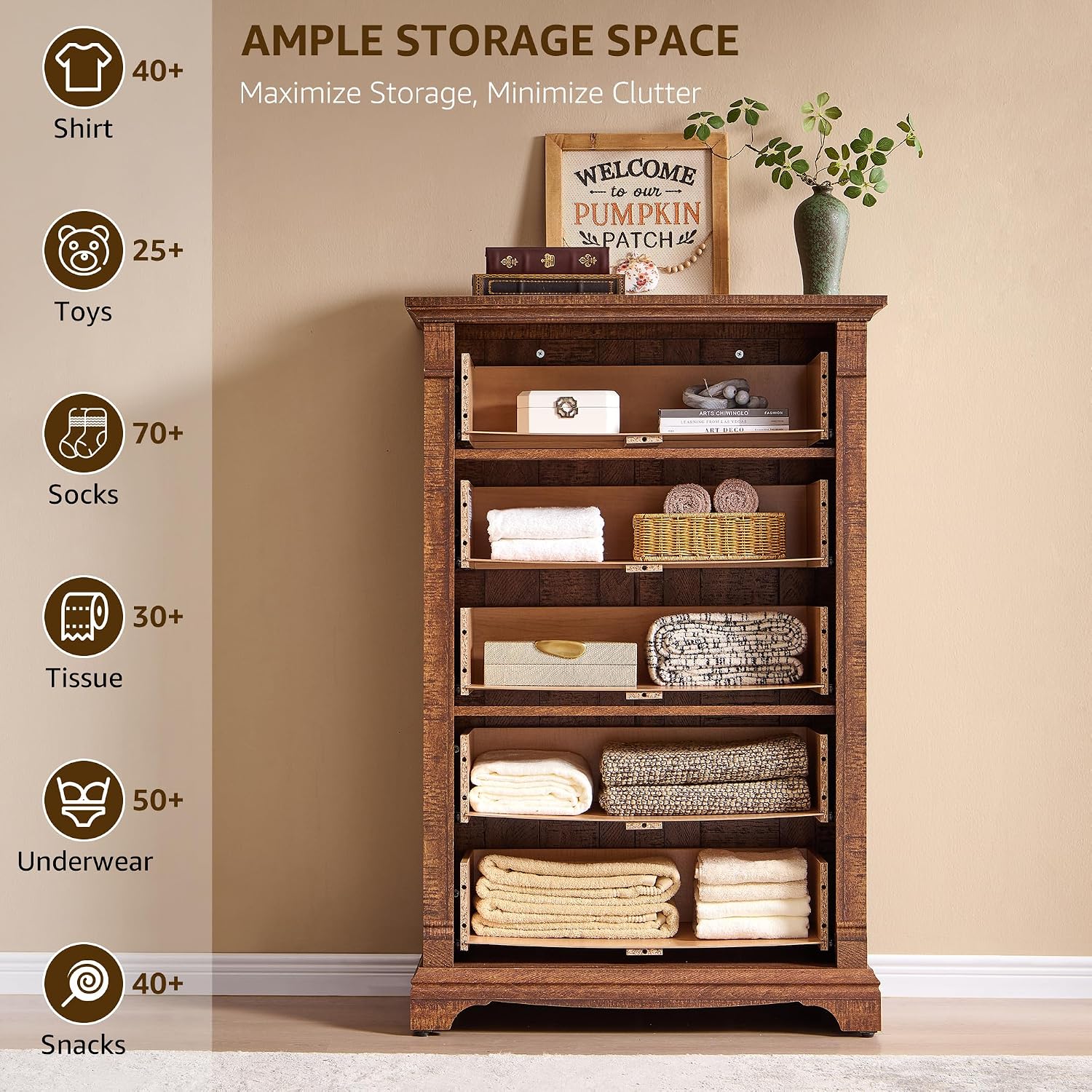 T4TREAM Farmhouse Reclaimed Wood Dresser