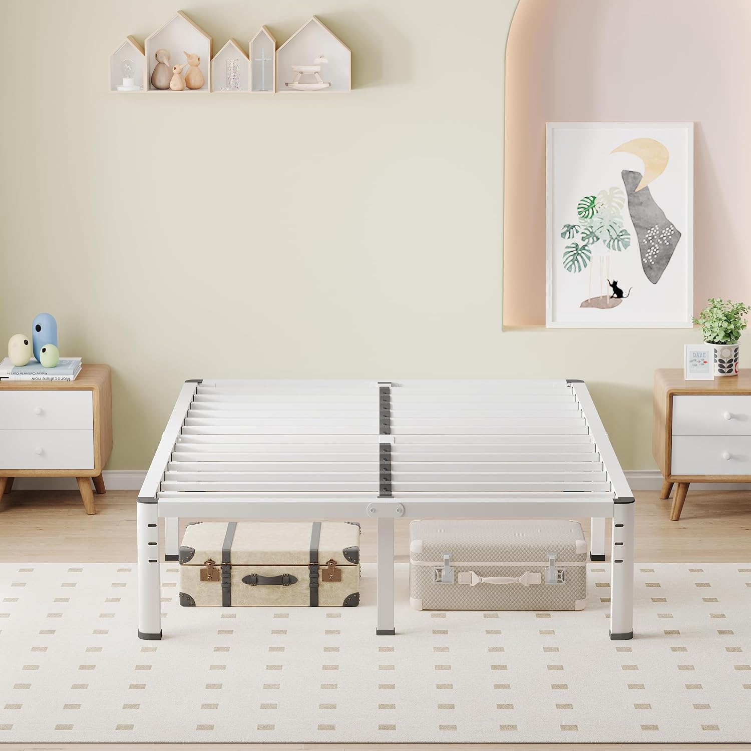 Queen Metal Storage Bed Frame