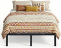 VASAGLE Matte Black Full Metal Bed Frame