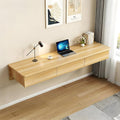 Wood Floating Desk Makeup Vanity