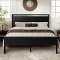 Allewie Black Oak Queen Platform Bed Frame