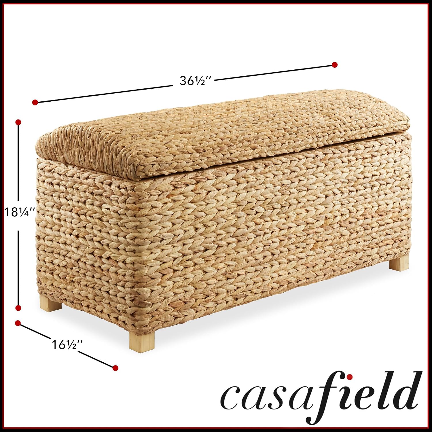 Casafield Natural Water Hyacinth Storage Trunk