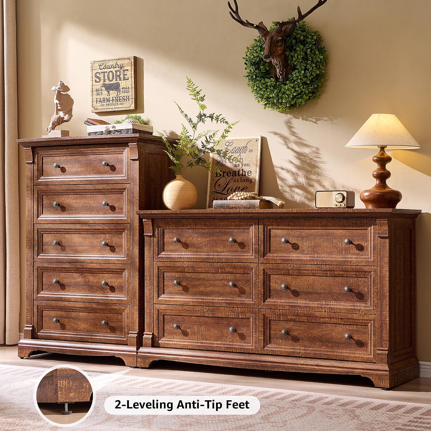 T4TREAM Farmhouse Reclaimed Wood Dresser