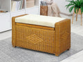 32" Colonial Rattan Storage Ottoman Bench